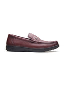 Antonio Leather Comfort Slip-on Shoes Bordo