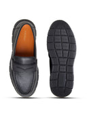 Benuto Leather Formal Slip-on Shoes Black