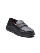 Benuto Leather Formal Slip-on Shoes Black