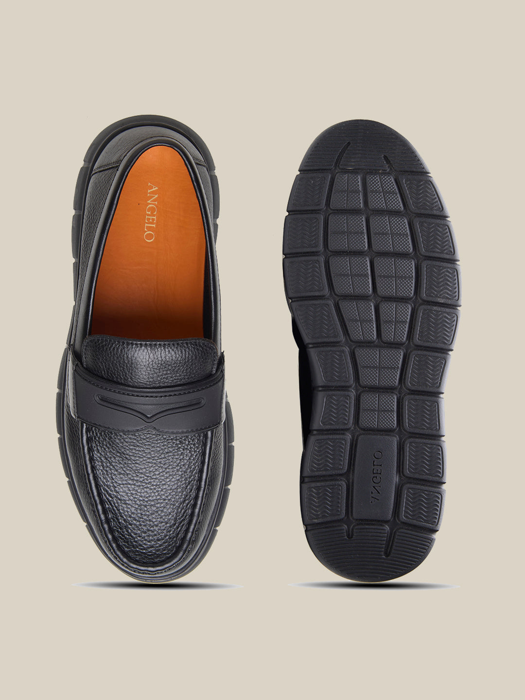 Benuto Leather Formal Slip-on Shoes Black