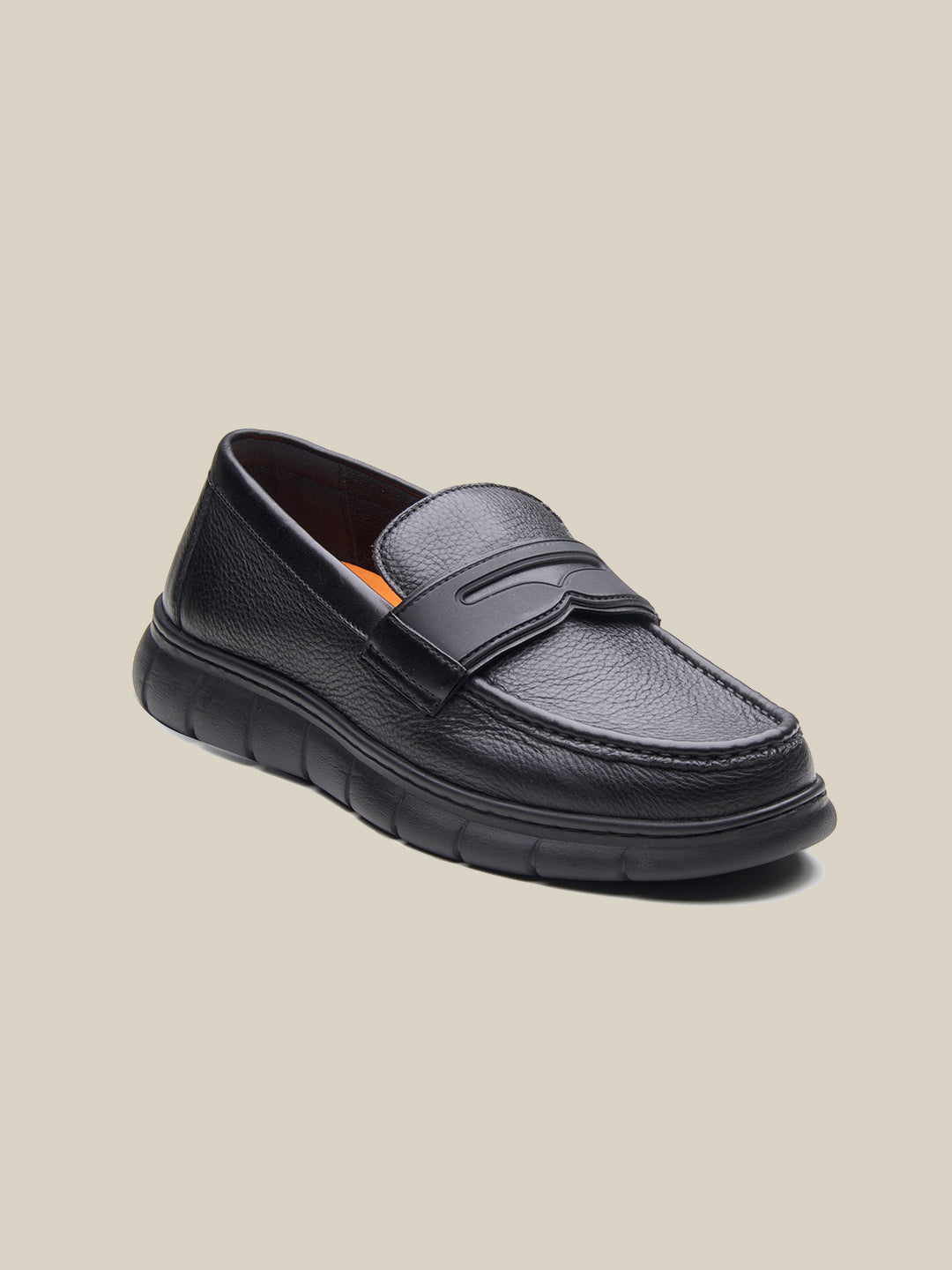 Benuto Leather Formal Slip-on Shoes Black