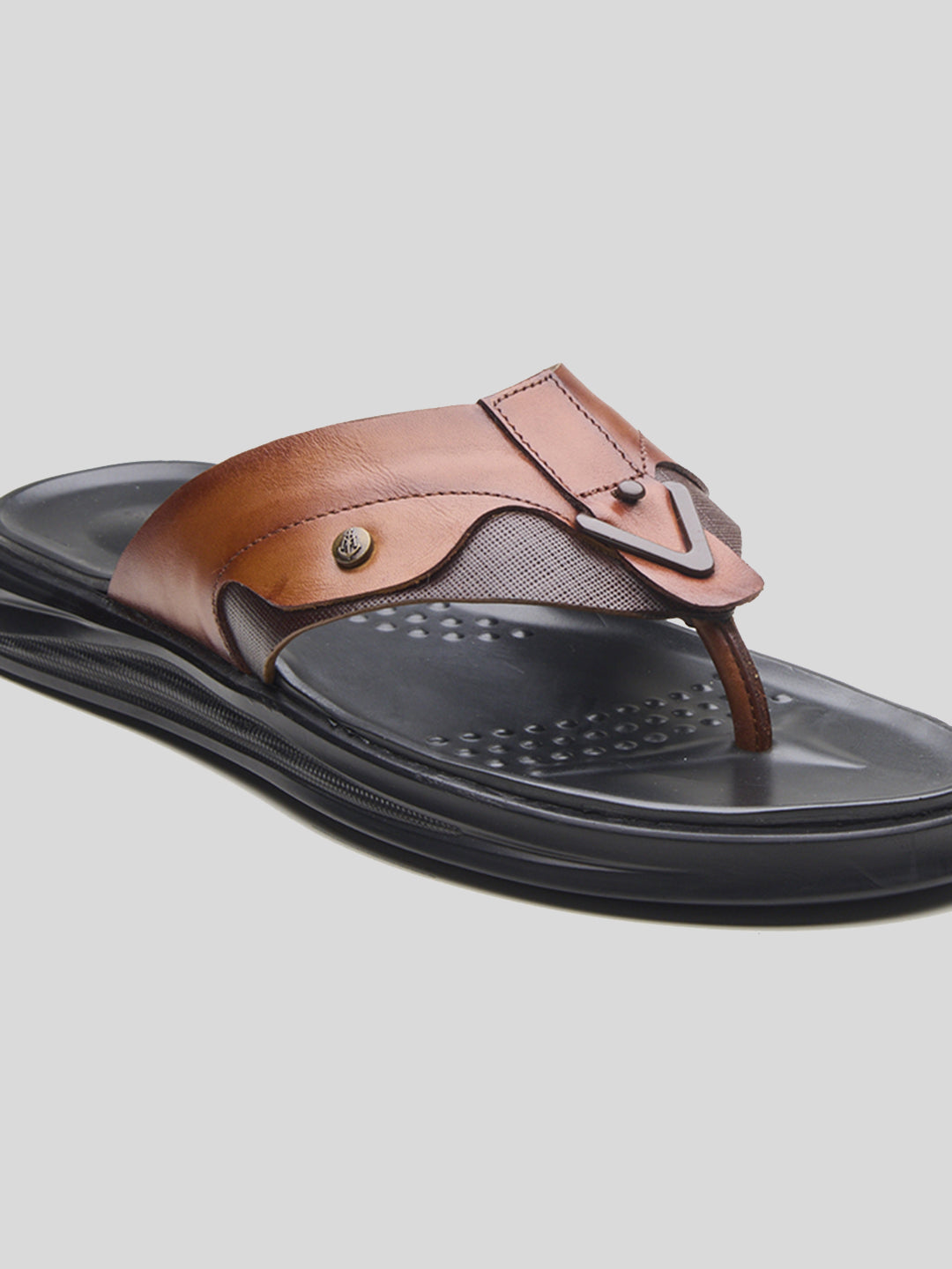 FAZIO Men's Premium Leather Sandals Tan