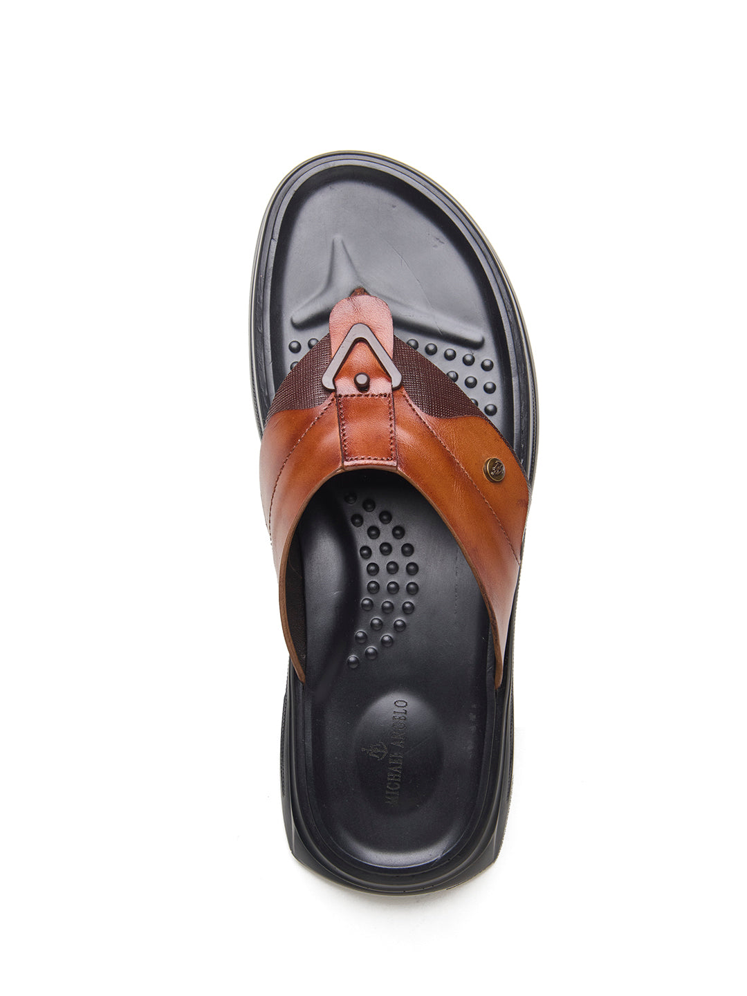 FAZIO Men's Premium Leather Sandals Tan