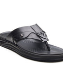 Michael Angelo's FAZIO Men's Premium Leather Sandals Black