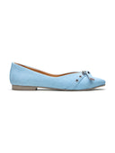 Michael Angelo's Denime Ballerinas For Women (Blue)