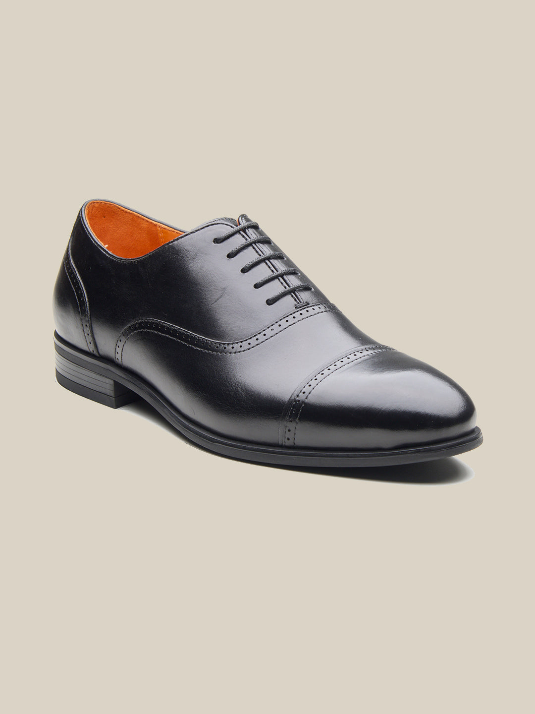 Massimo Leather Derby Shoes Black