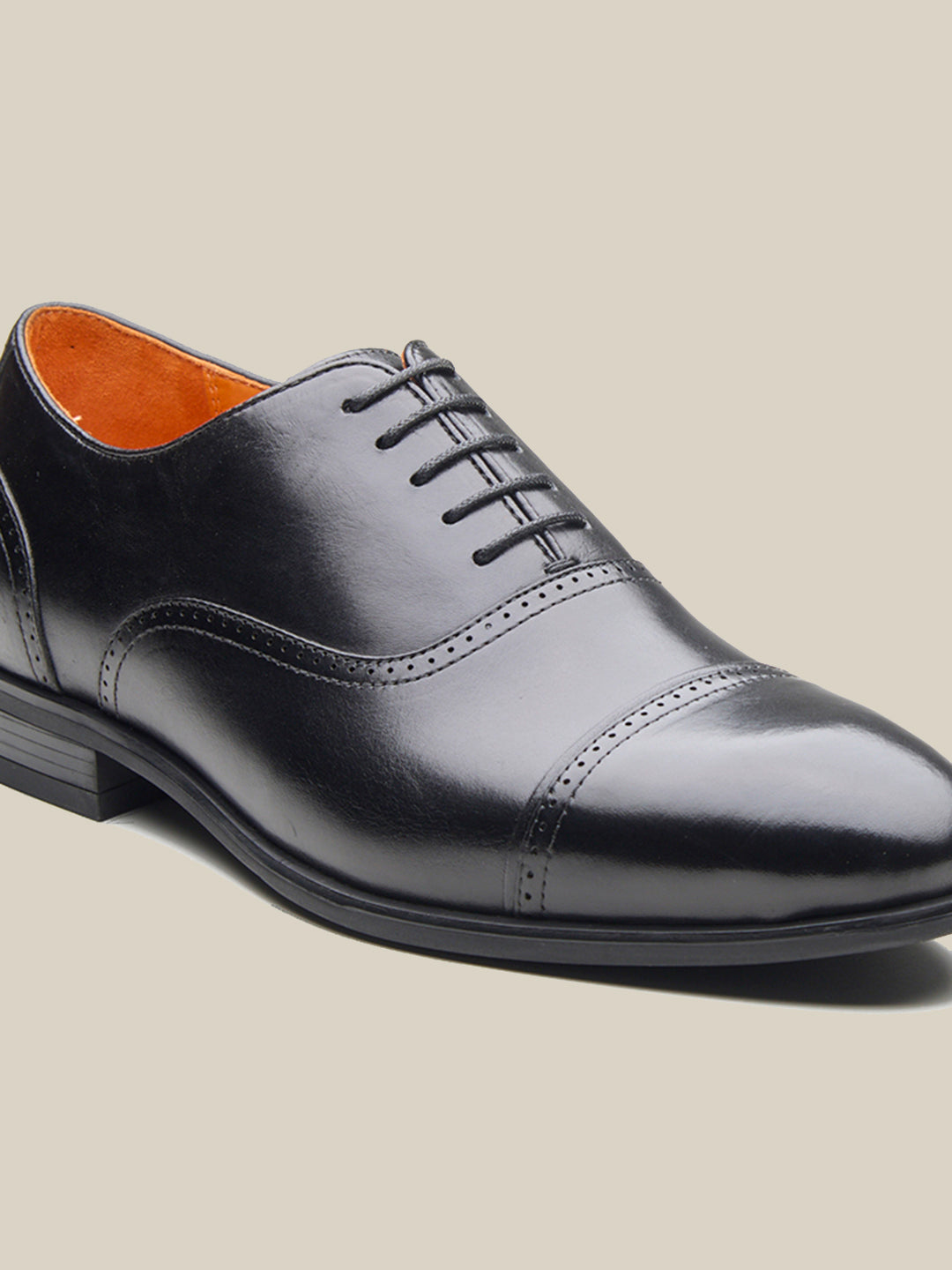 Massimo Leather Derby Shoes Black