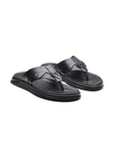 Michael Angelo's FAZIO Men's Premium Leather Sandals Black