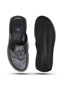 Michael Angelo's FAZIO Men's Premium Leather Sandals Black