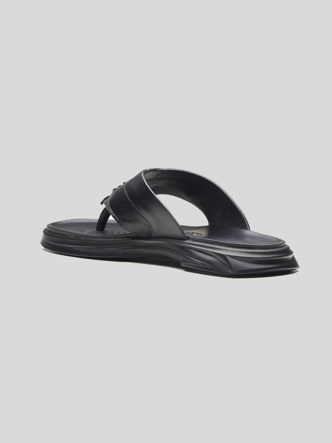 FAZIO Men's Premium Leather Sandals Black