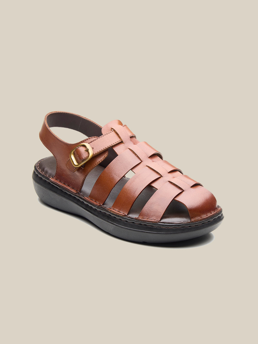 James Leather Sandals Tan