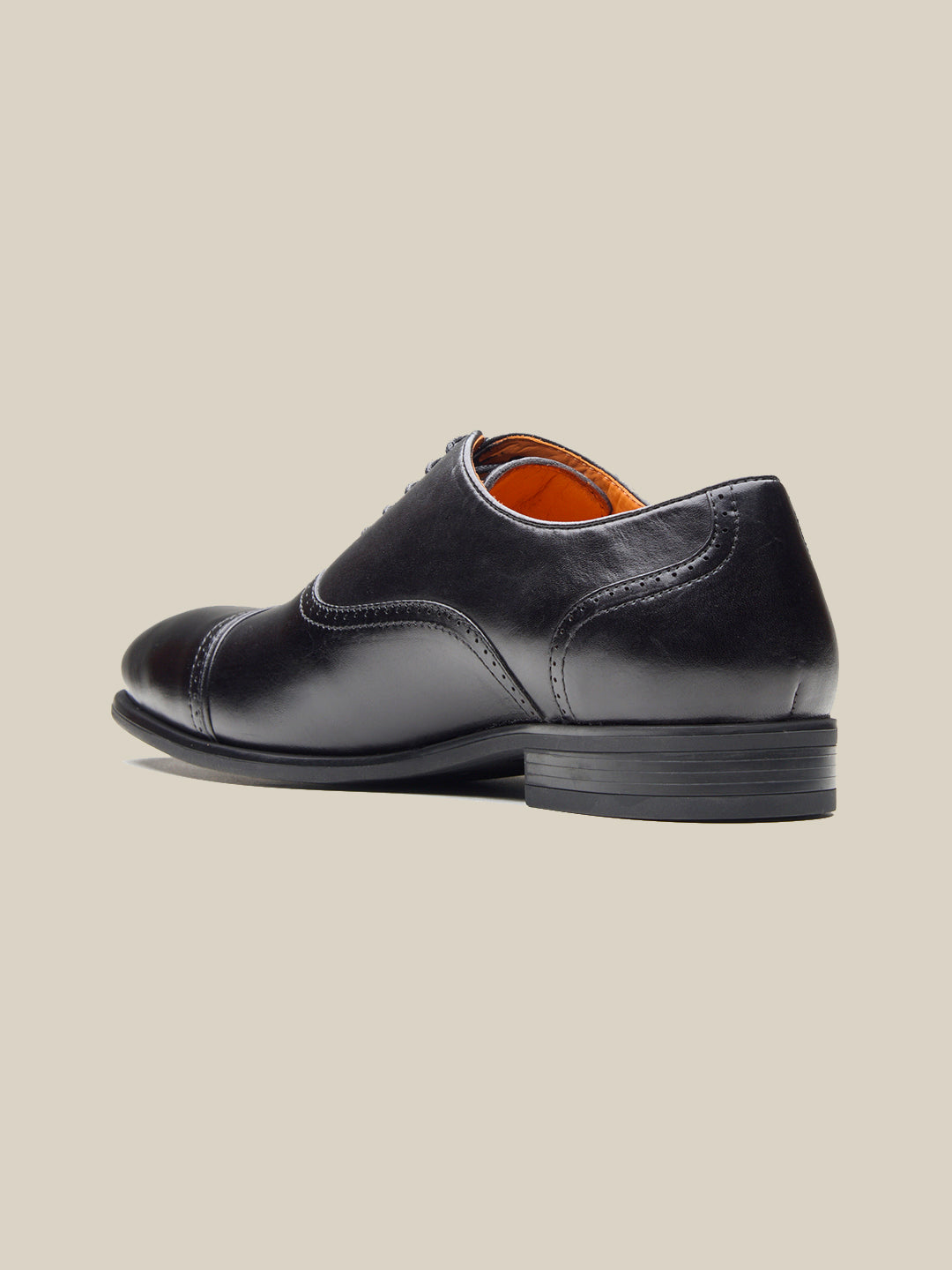 Massimo Leather Derby Shoes Black