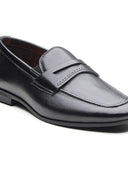 Filippo  Leather Formal Slip-on Shoes Black