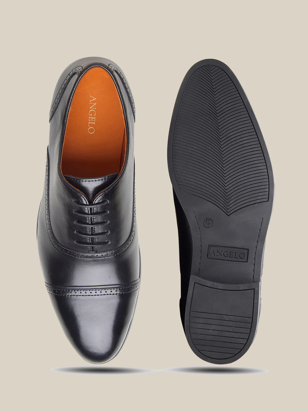 Massimo Leather Derby Shoes Black