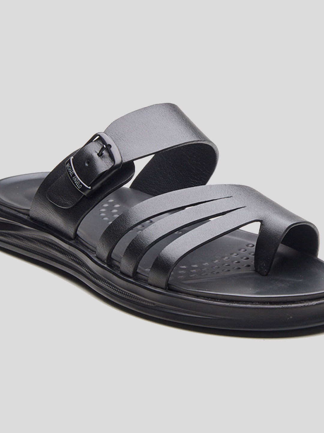 FRANZ Premium Leather  Sandals For Men's Black