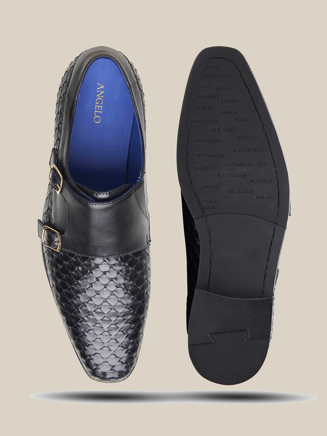 Ezio Leather Formal Slip-on Shoes black