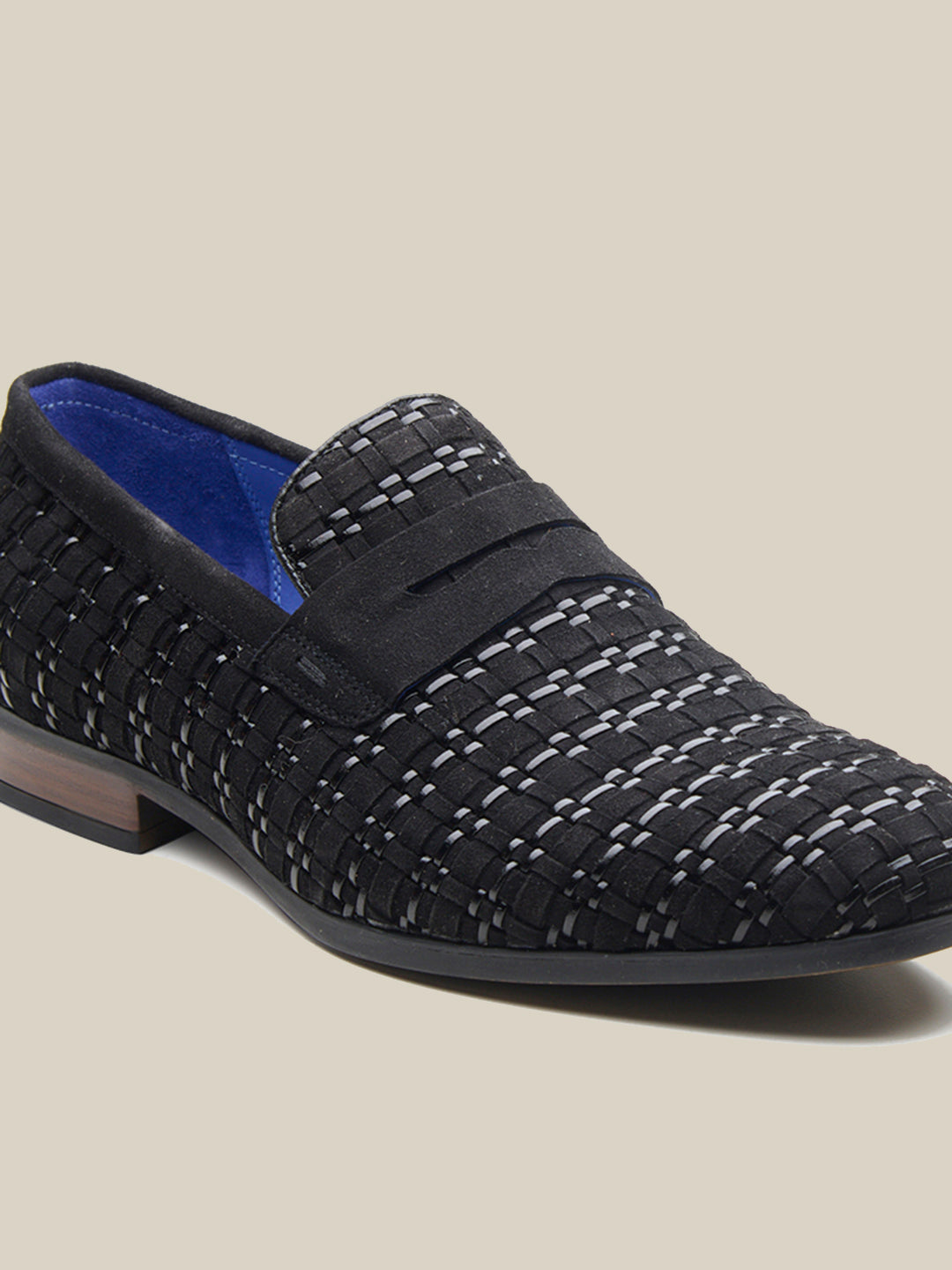 Kallisto Leather Ethnic Slip Ons Shoes Black