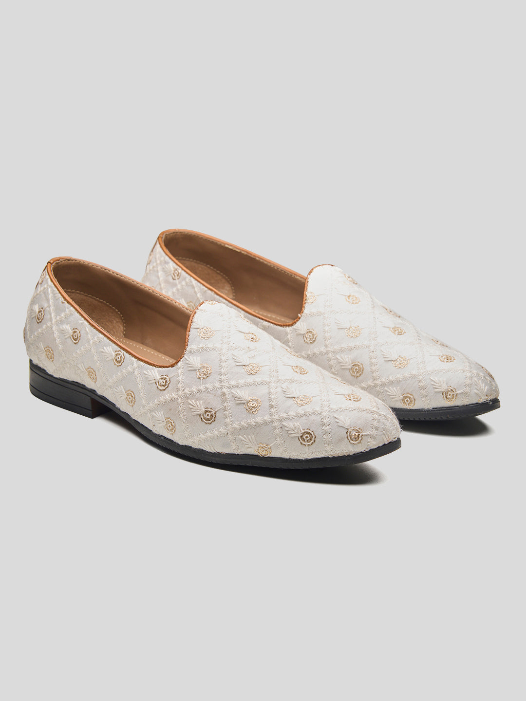 Ossola Ethnic Slip Ons White