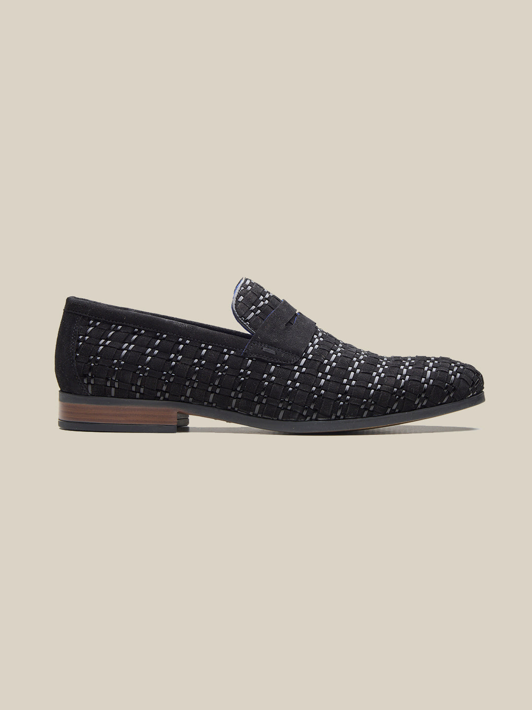 Kallisto Leather Ethnic Slip Ons Shoes Black