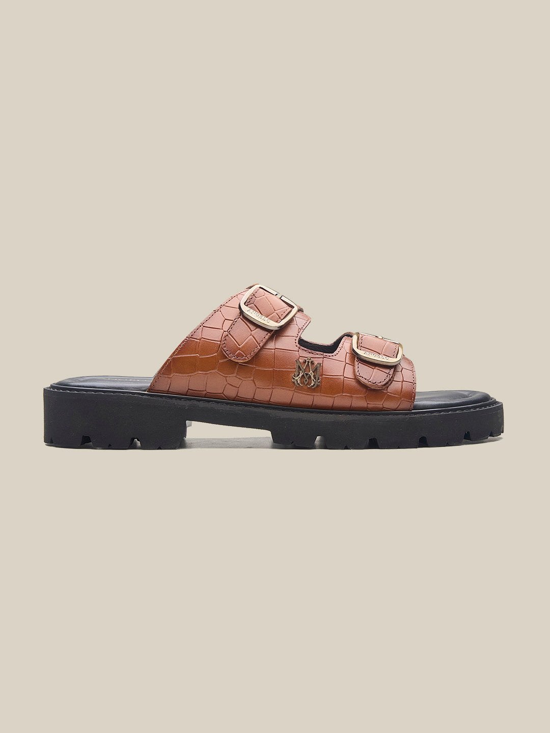 Marcus Leather Slippers Tan