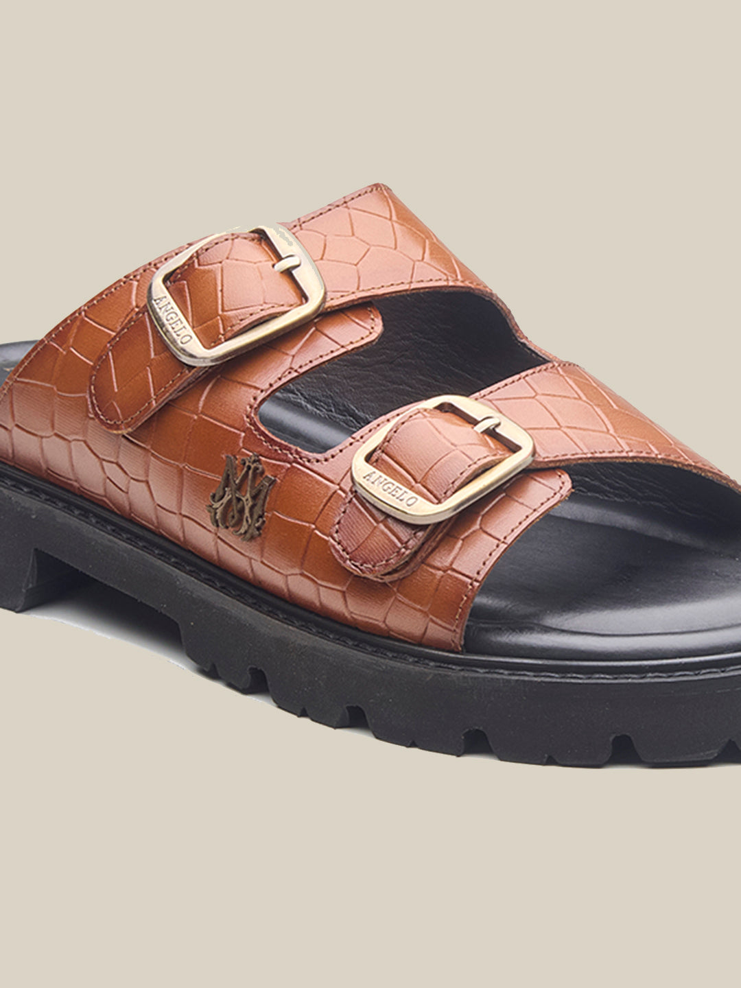 Marcus Leather Slippers Tan