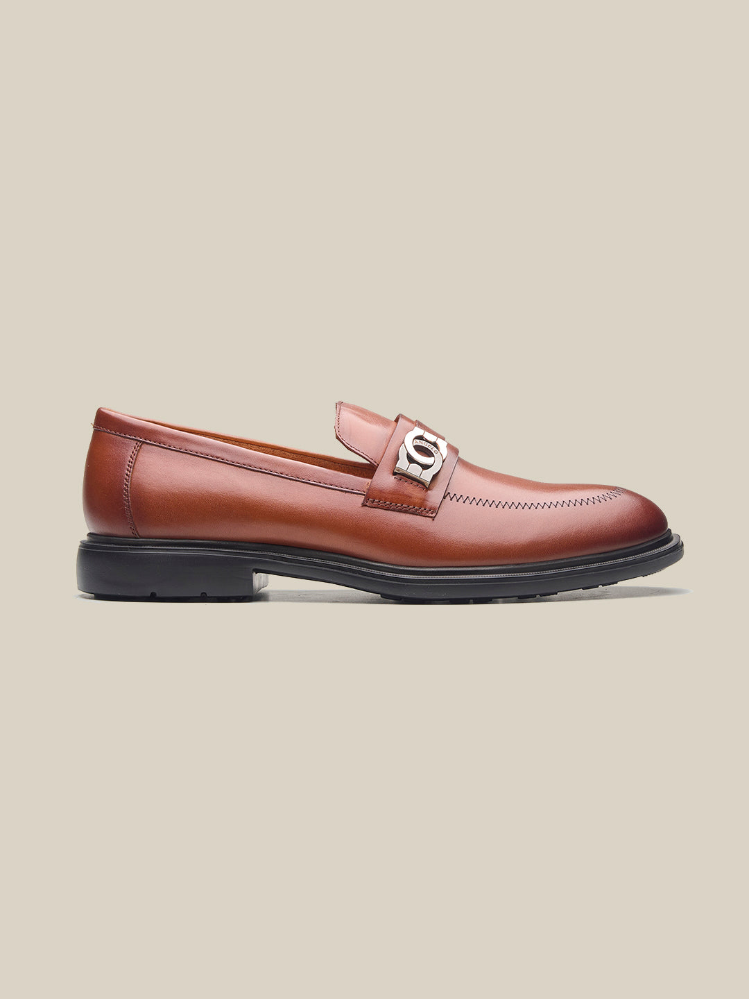 Howarth Leather Formal Slip On Shoes Tan