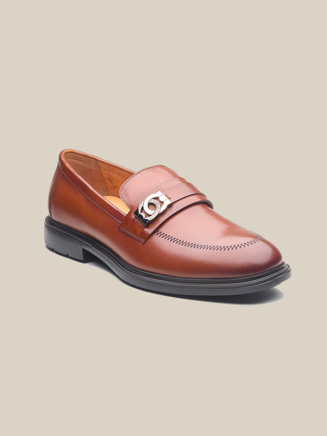 Howarth Leather Formal Slip On Shoes Tan