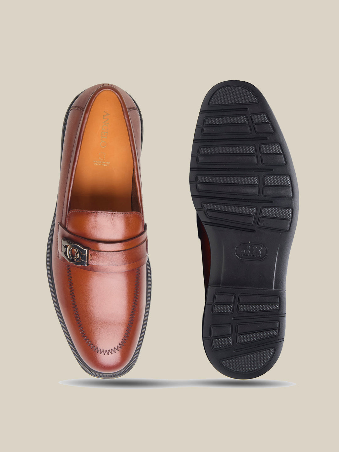 Howarth Leather Formal Slip On Shoes Tan