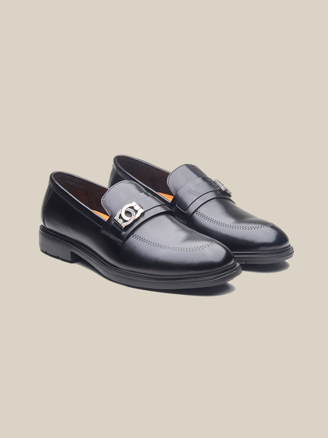 Howarth Leather Formal Slip On Shoes Black