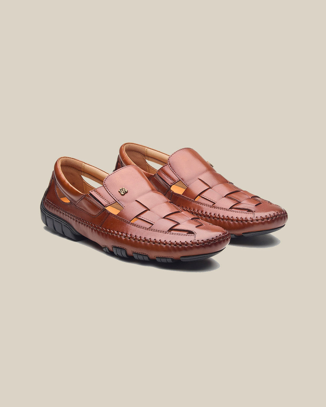 Fryer Leather Roman Sandals Tan