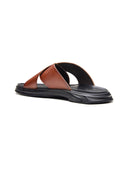 Michael Angelo FOLCO Men's Premium Textured Leather Sandals tan