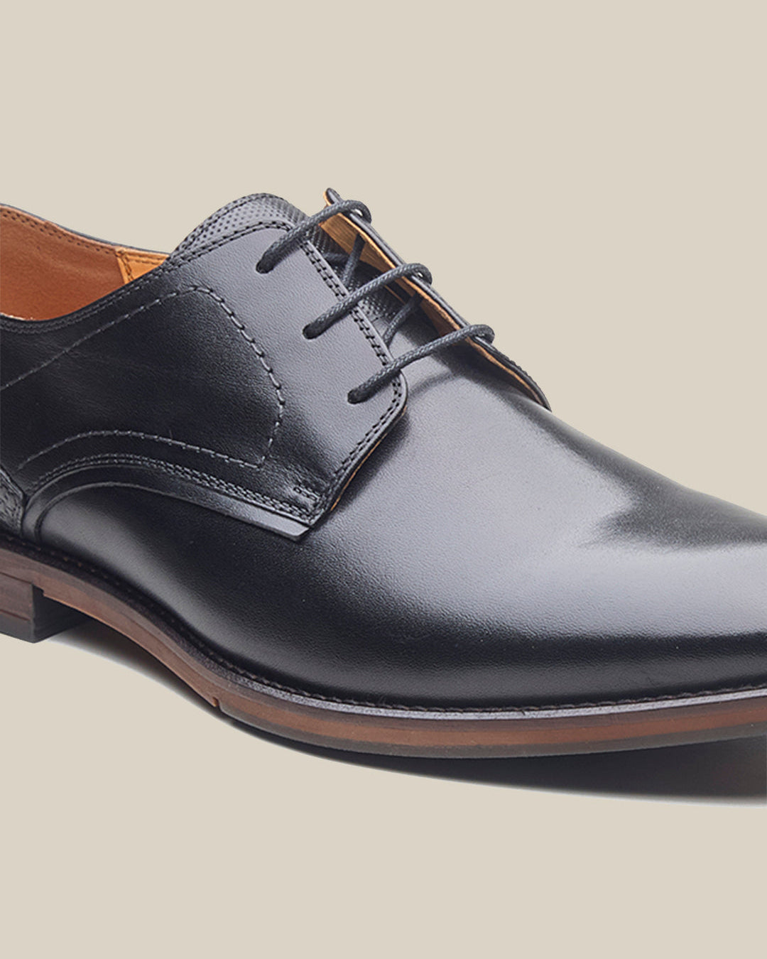 Plimmer Leather Derby Shoes Black