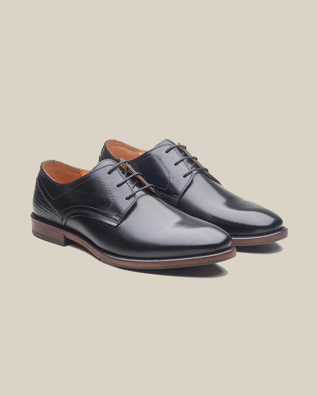Plimmer Leather Derby Shoes Black