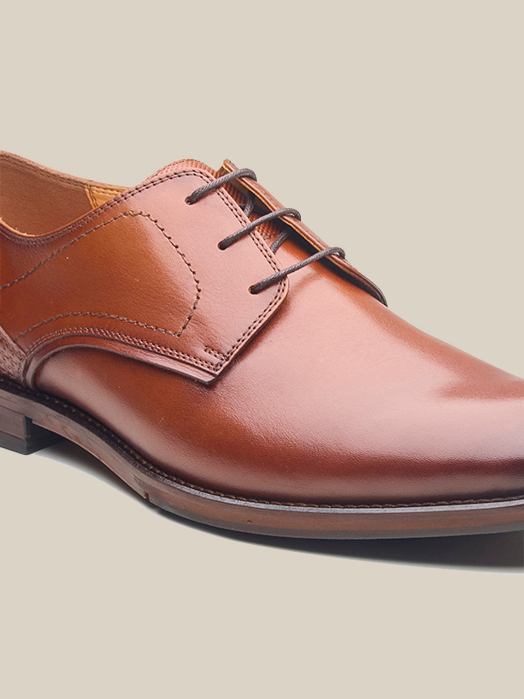 Plimmer Leather Derby Shoes Tan