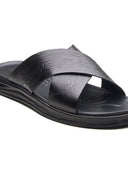 Michael Angelo FOLCO Men’s Premium Textured Leather Handcrafted Sandals