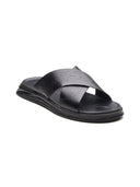 Michael Angelo FOLCO Men's Premium Textured Leather Sandals black