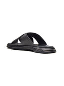 Michael Angelo FOLCO Men's Premium Textured Leather Sandals black