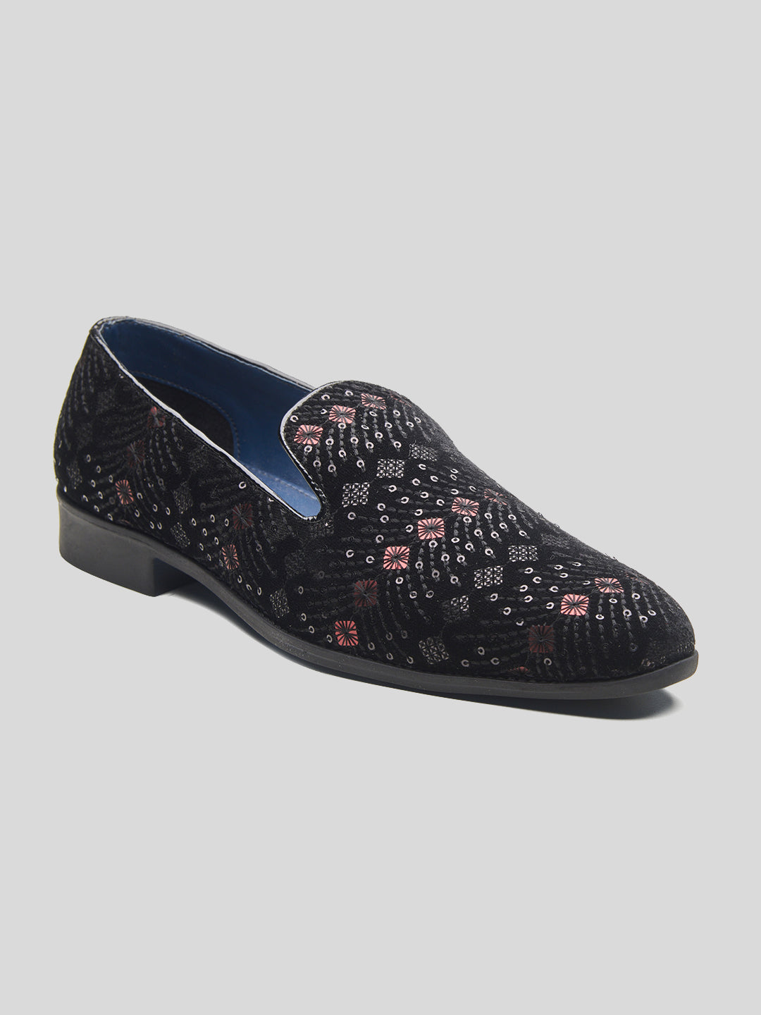 Pescara Ethnic Slip Ons Black