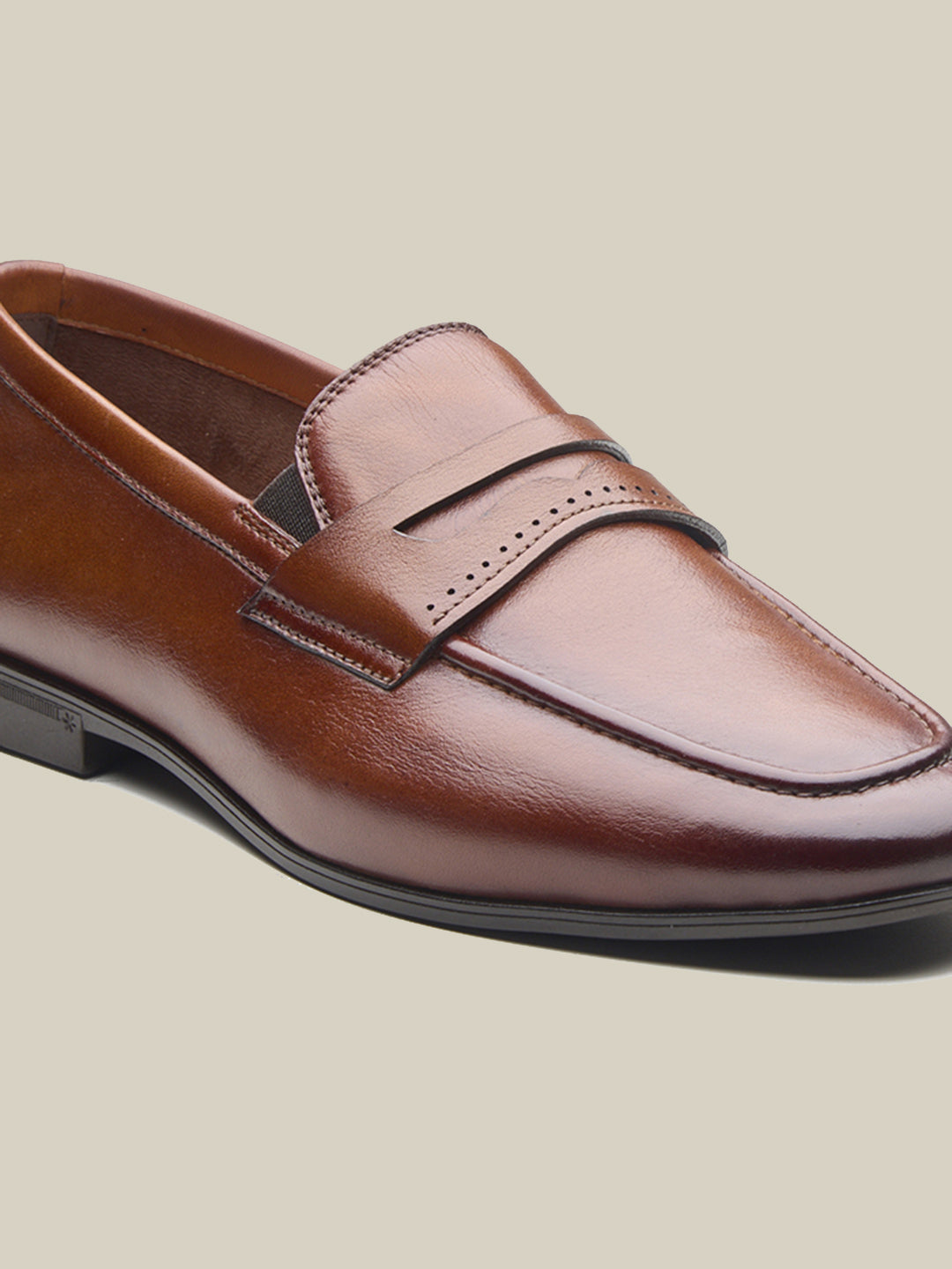 Filippo  Leather Formal Slip-on Shoes Tan