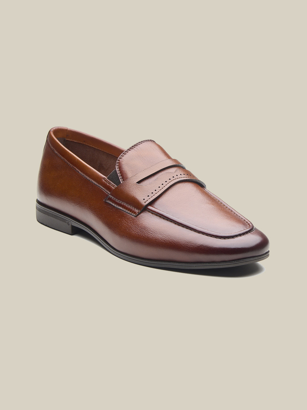 Filippo  Leather Formal Slip-on Shoes Tan