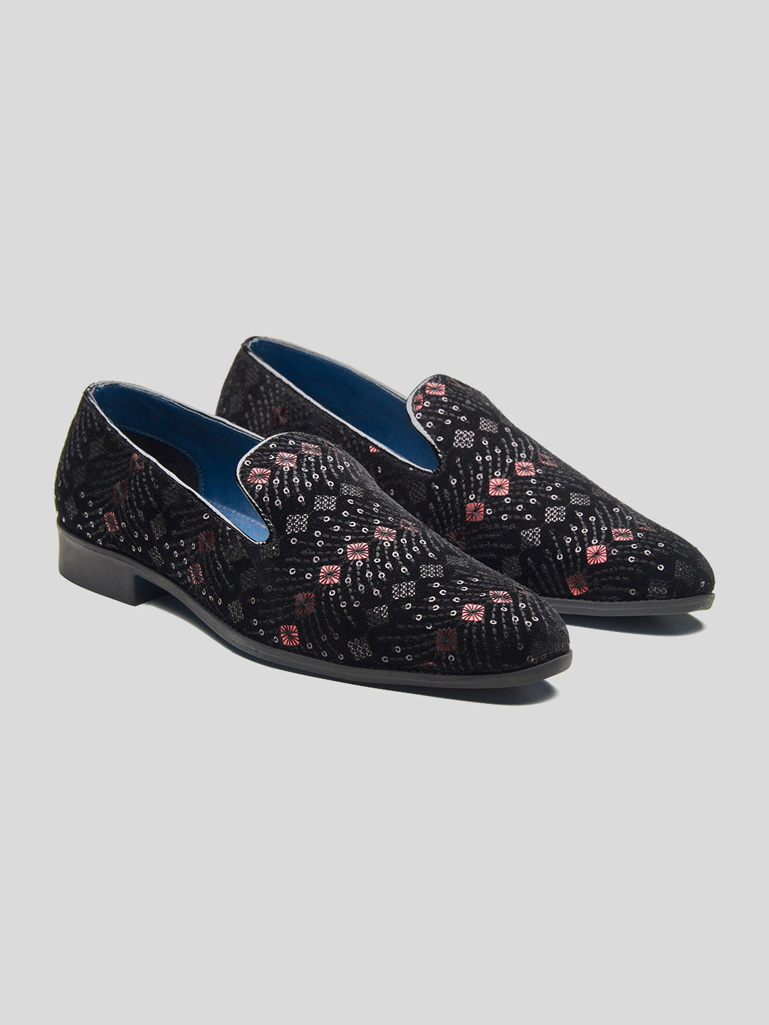 Pescara Ethnic Slip Ons Black