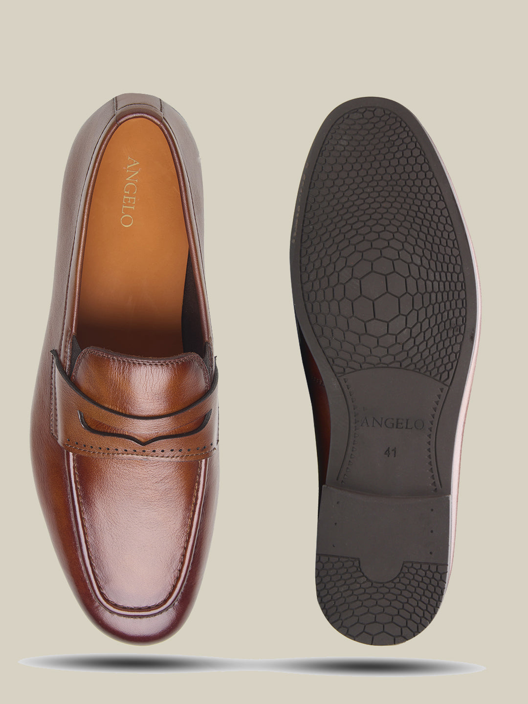 Filippo  Leather Formal Slip-on Shoes Tan
