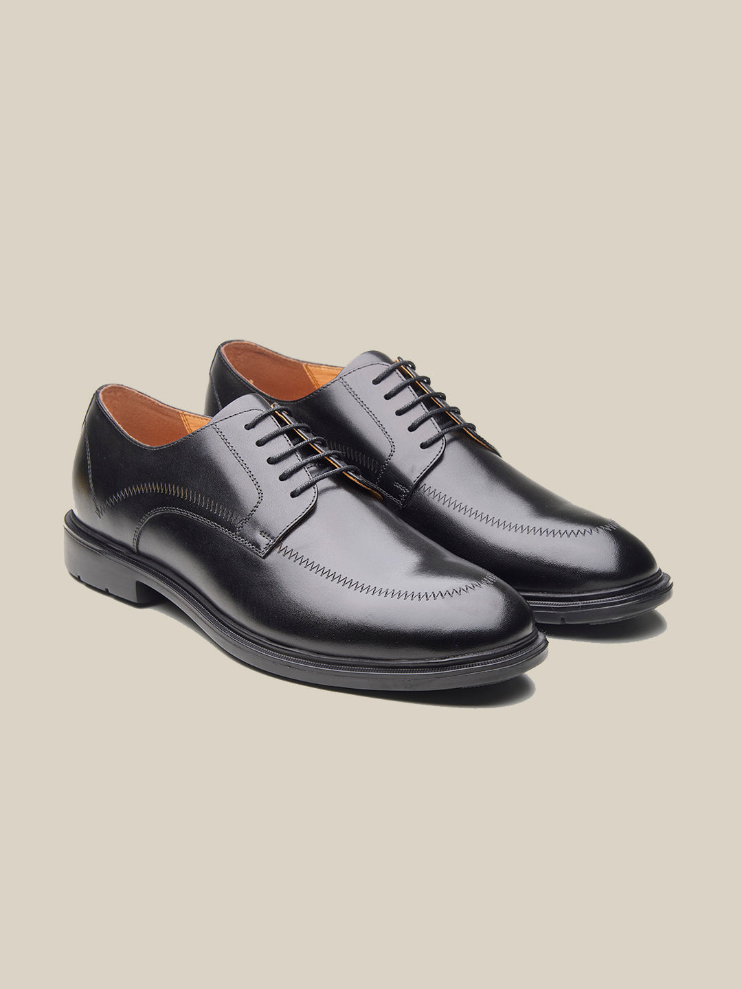 Tickner Leather Comfort Lace Up Shoes Black