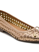 Michael Angelo's Velours Ballerinas For Women (Rosegold)
