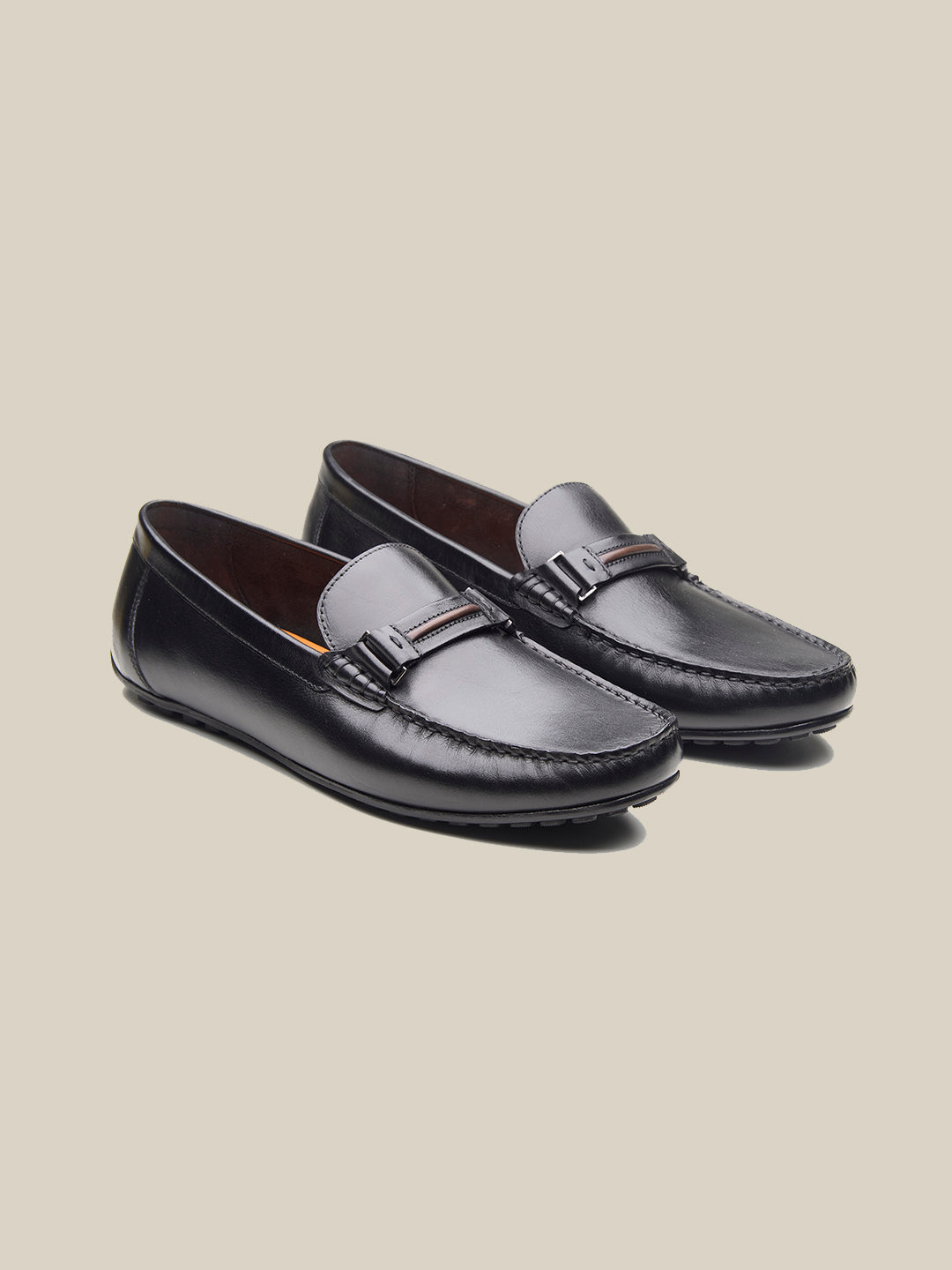 Gaze Leather Loafers Black