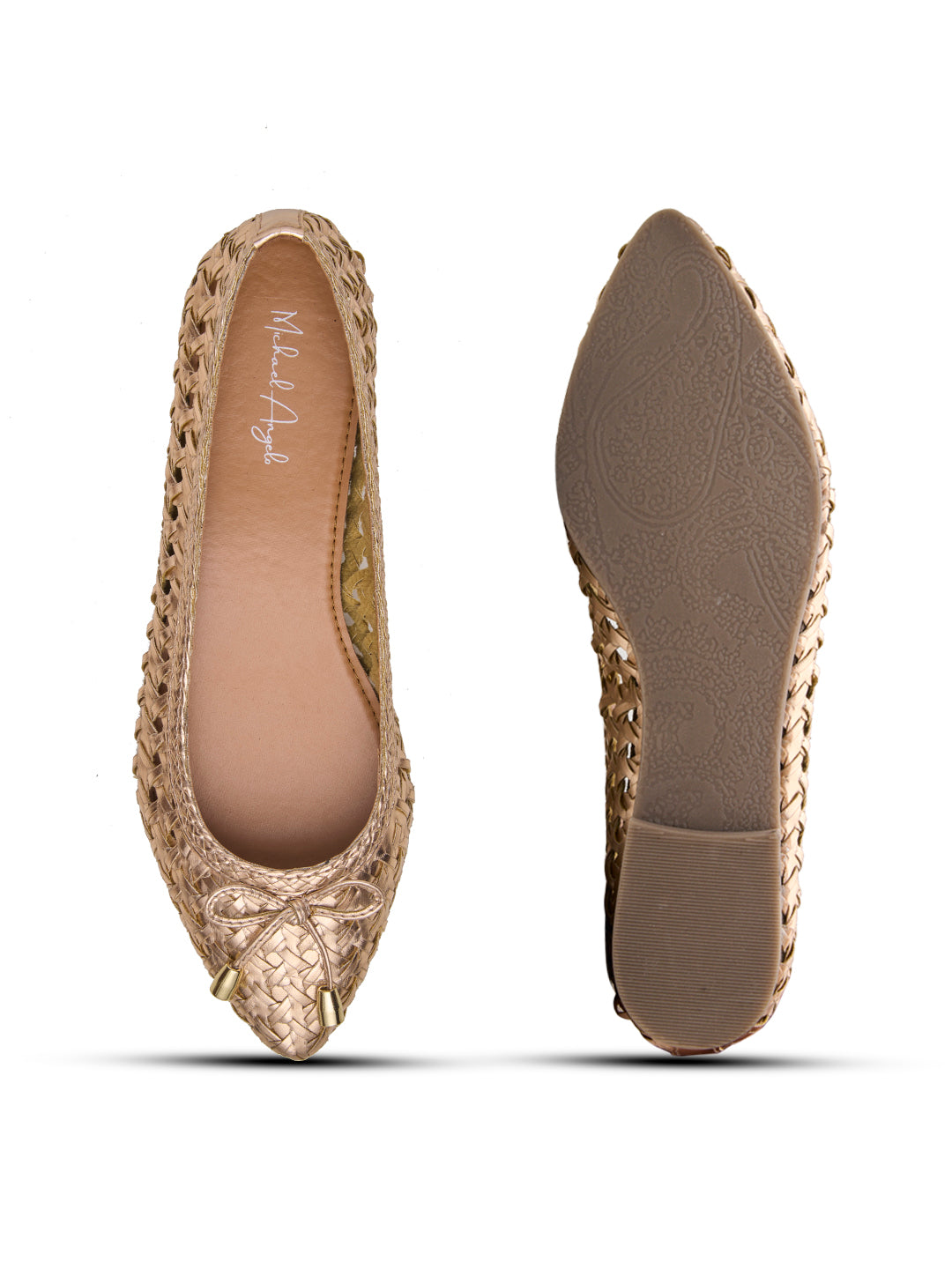 Velours Ballerinas Rosegold