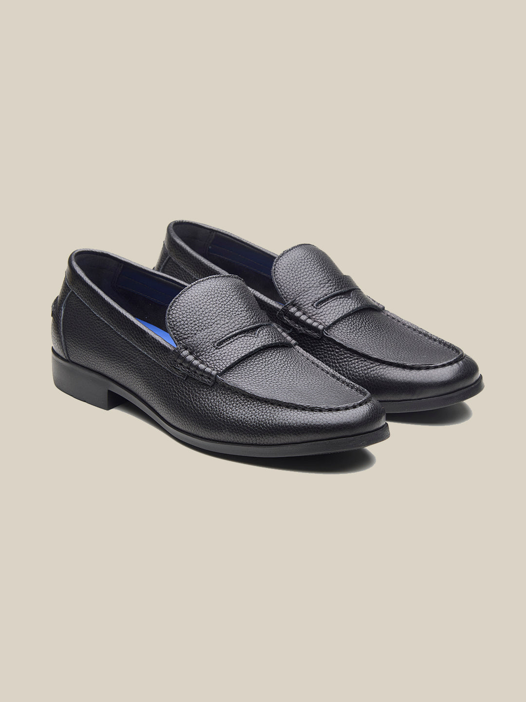 Hopkins Leather Comfort Slip-Ons Shoes Black