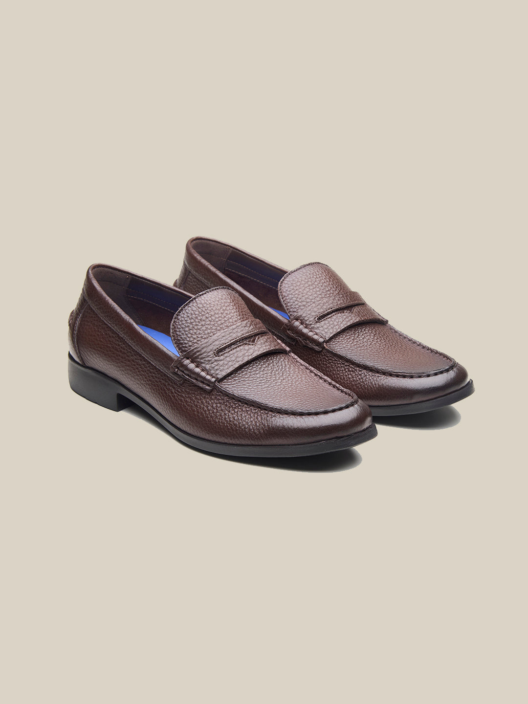 Hopkins Leather Comfort Slip-Ons Shoes Brown