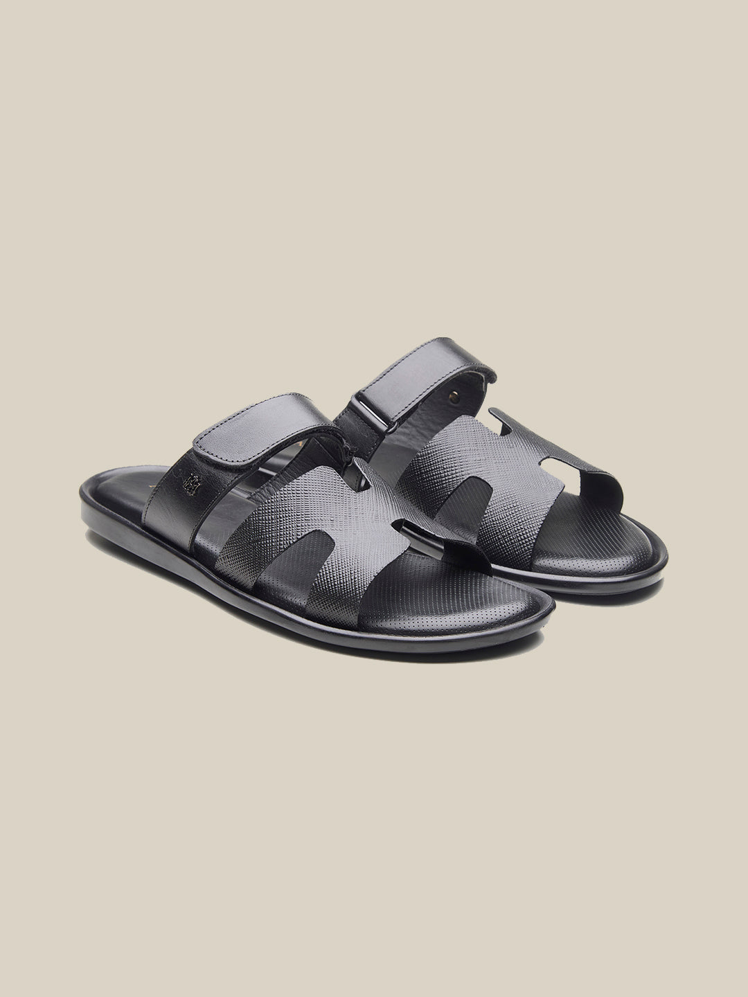 Mosca Leather Slippers Black