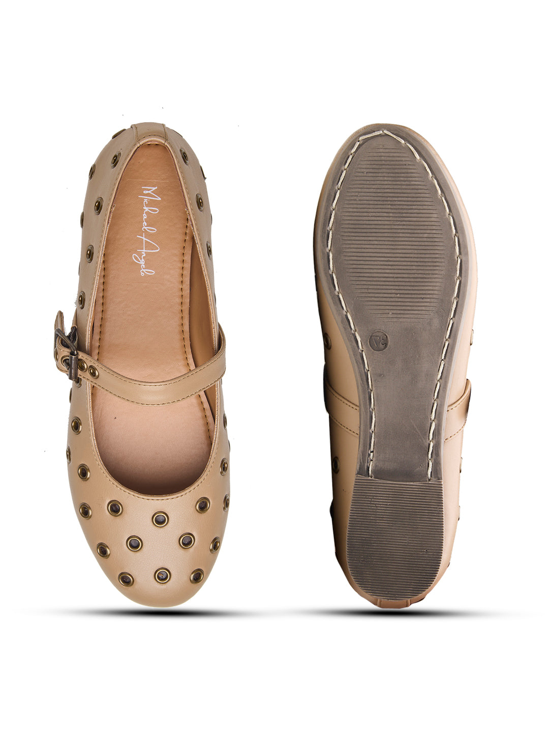 Rebello Mary Janes Taupe